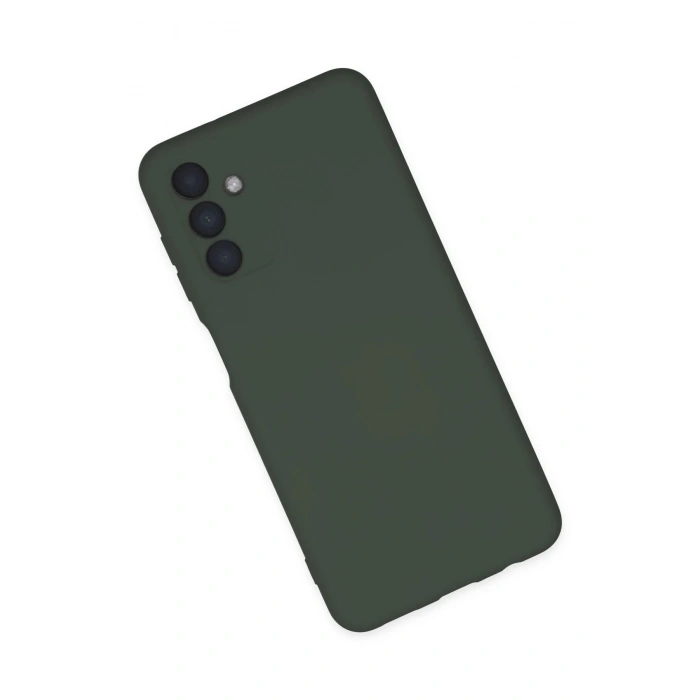 Newface Samsung Galaxy A04S Kılıf Nano içi Kadife Silikon - Koyu Yeşil