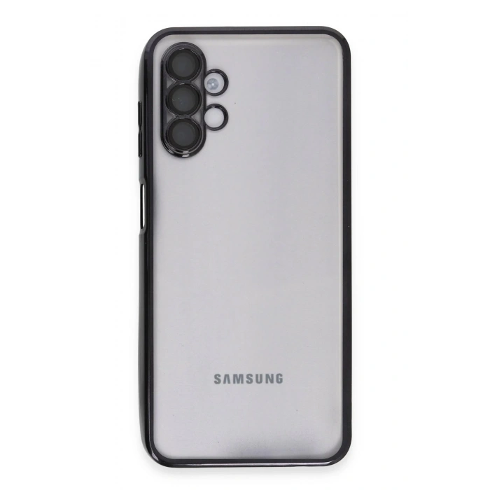 Newface Samsung Galaxy A04S Kılıf Razer Lensli Silikon - Siyah