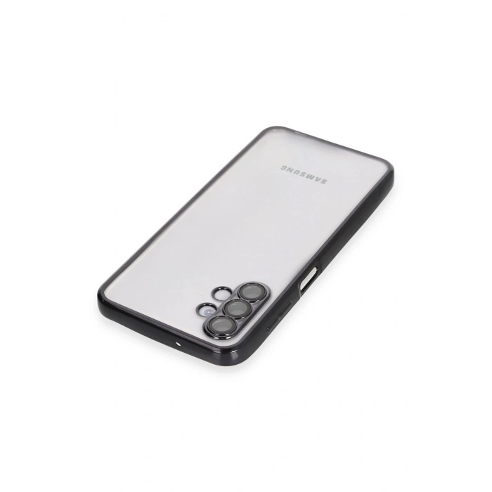 Newface Samsung Galaxy A04S Kılıf Razer Lensli Silikon - Siyah