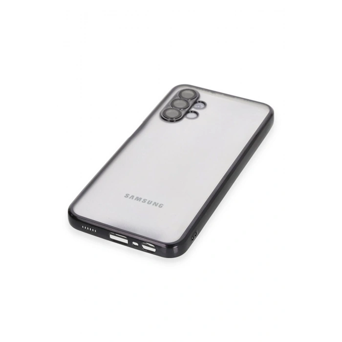 Newface Samsung Galaxy A04S Kılıf Razer Lensli Silikon - Siyah