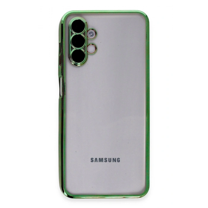 Newface Samsung Galaxy A04S Kılıf Razer Lensli Silikon - Yeşil