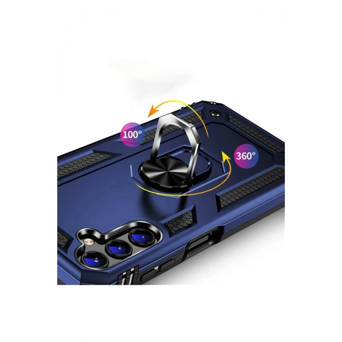 Newface Samsung Galaxy A04S Kılıf Sofya Yüzüklü Silikon Kapak - Gümüş