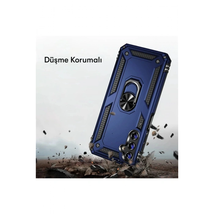 Newface Samsung Galaxy A04S Kılıf Sofya Yüzüklü Silikon Kapak - Gümüş