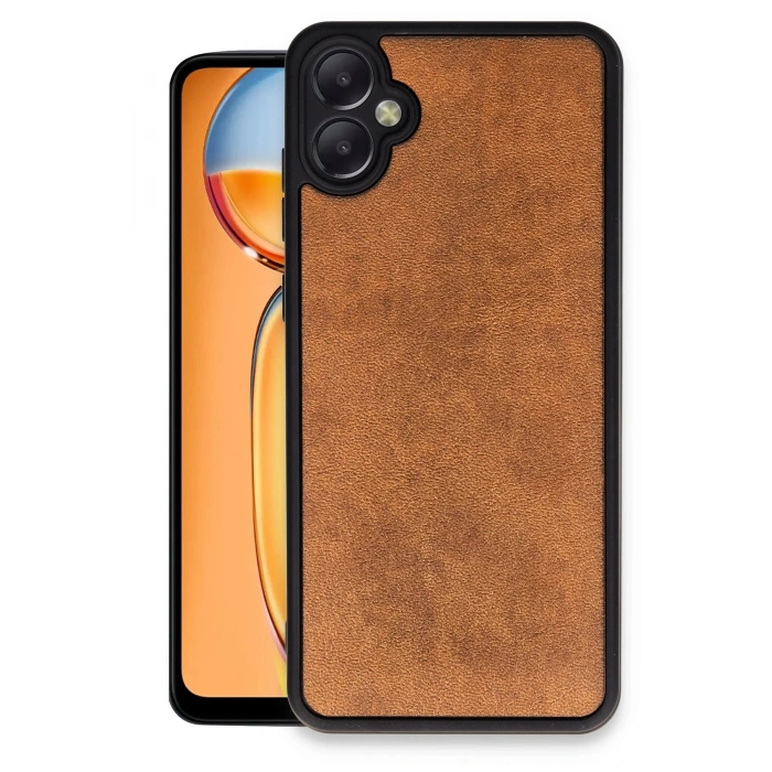 Newface Samsung Galaxy A05 Kılıf Aras Deri Kapak - Taba