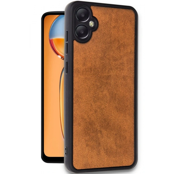 Newface Samsung Galaxy A05 Kılıf Aras Deri Kapak - Taba