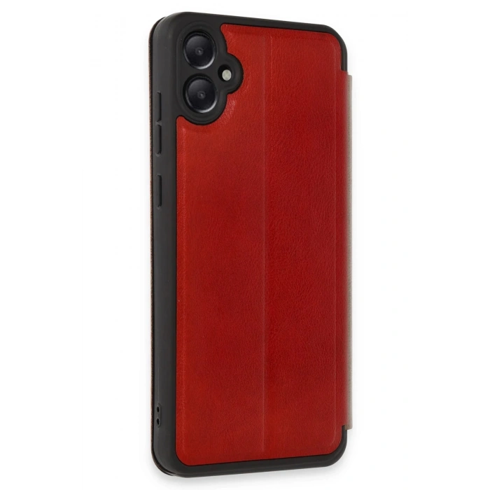 Newface Samsung Galaxy A05 Kılıf Flip Cover - Kırmızı