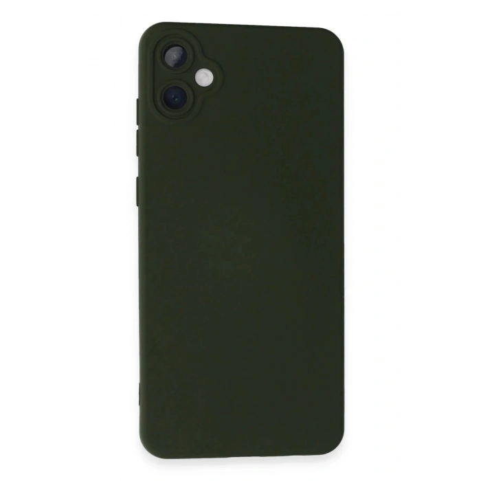 Newface Samsung Galaxy A05 Kılıf Nano içi Kadife Silikon - Koyu Yeşil