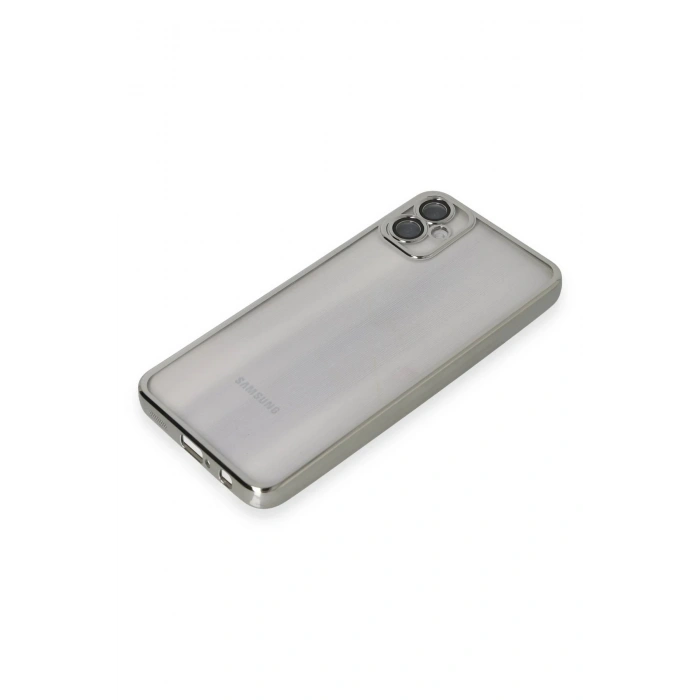 Newface Samsung Galaxy A05 Kılıf Razer Lensli Silikon - Gümüş