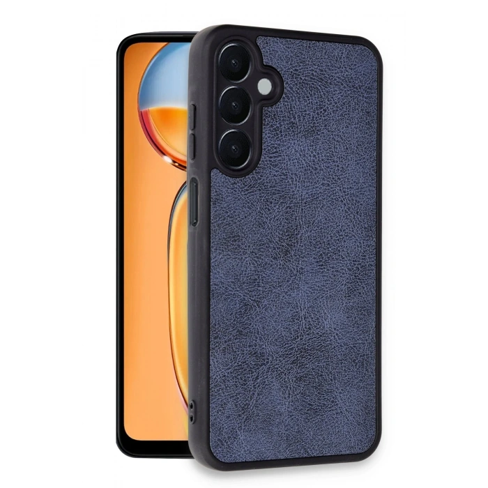 Newface Samsung Galaxy A05S Kılıf Aras Deri Kapak - Lacivert