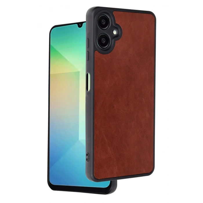 Newface Samsung Galaxy A06 Kılıf Aras Deri Kapak - Bordo