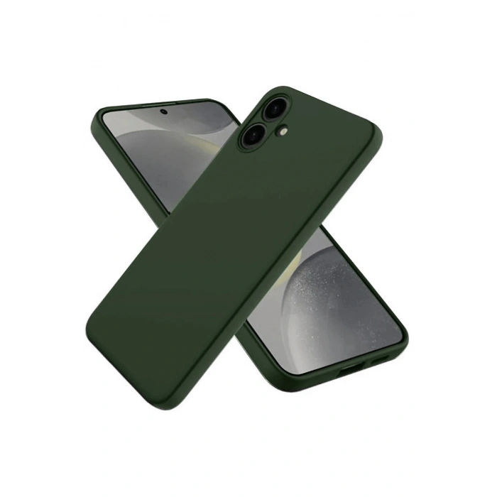 Newface Samsung Galaxy A06 Kılıf First Silikon - Koyu Yeşil