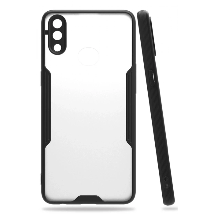 Newface Samsung Galaxy A10S Kılıf Platin Silikon - Siyah