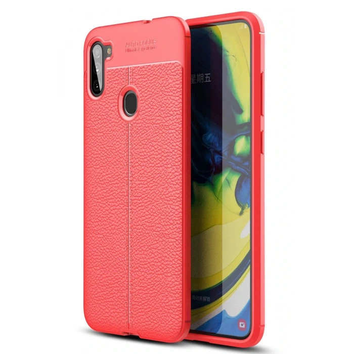 Newface Samsung Galaxy A11 Kılıf Auto Focus Kapak - Kırmızı