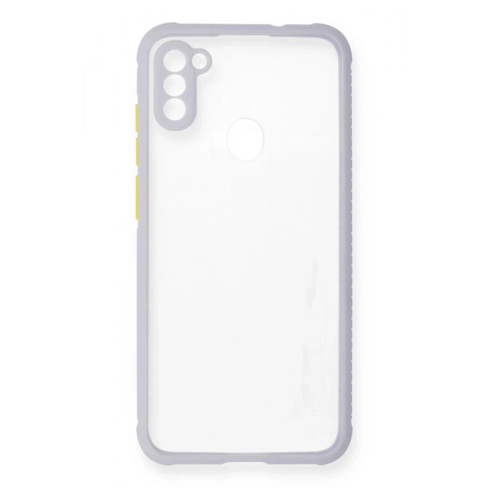 Newface Samsung Galaxy A11 Kılıf Miami Şeffaf Silikon - Lila