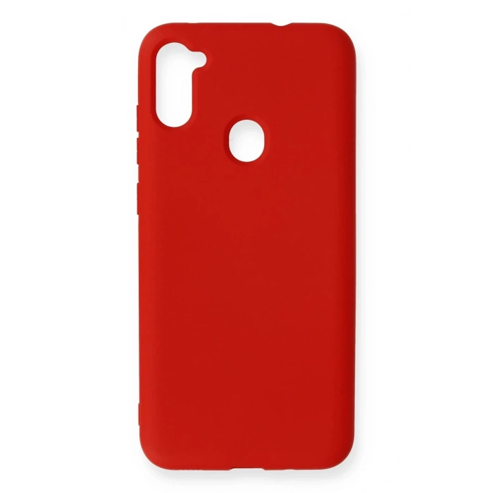 Newface Samsung Galaxy A11 Kılıf Nano içi Kadife Silikon - Kırmızı