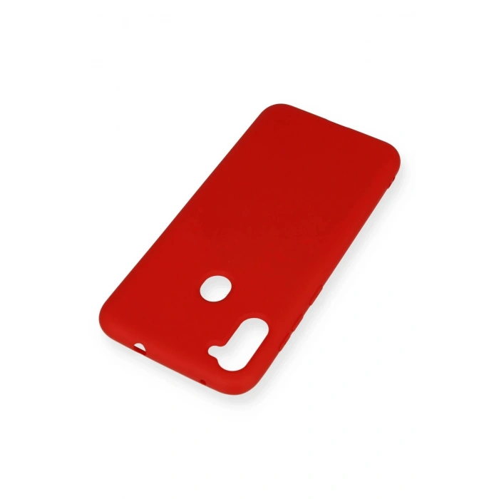 Newface Samsung Galaxy A11 Kılıf Nano içi Kadife Silikon - Kırmızı