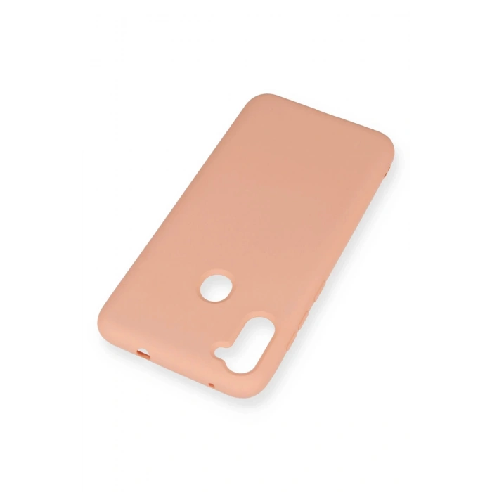 Newface Samsung Galaxy A11 Kılıf Nano içi Kadife Silikon - Pudra