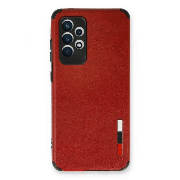 Newface Samsung Galaxy A13 4G Kılıf Loop Deri Silikon - Kırmızı