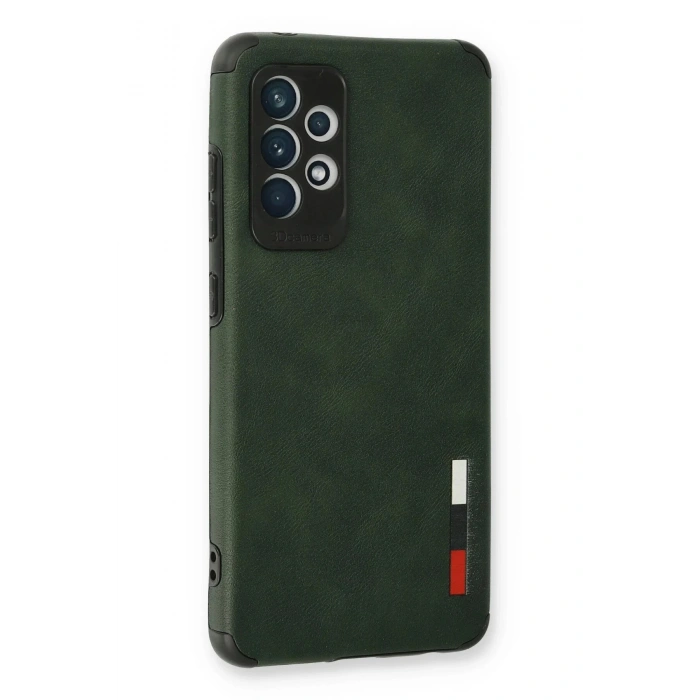 Newface Samsung Galaxy A13 4G Kılıf Loop Deri Silikon - Yeşil