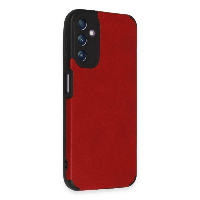 Newface Samsung Galaxy A14 4G Kılıf Loop Deri Silikon - Kırmızı