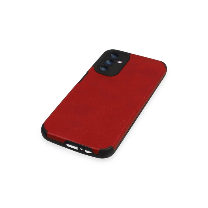 Newface Samsung Galaxy A14 4G Kılıf Loop Deri Silikon - Kırmızı