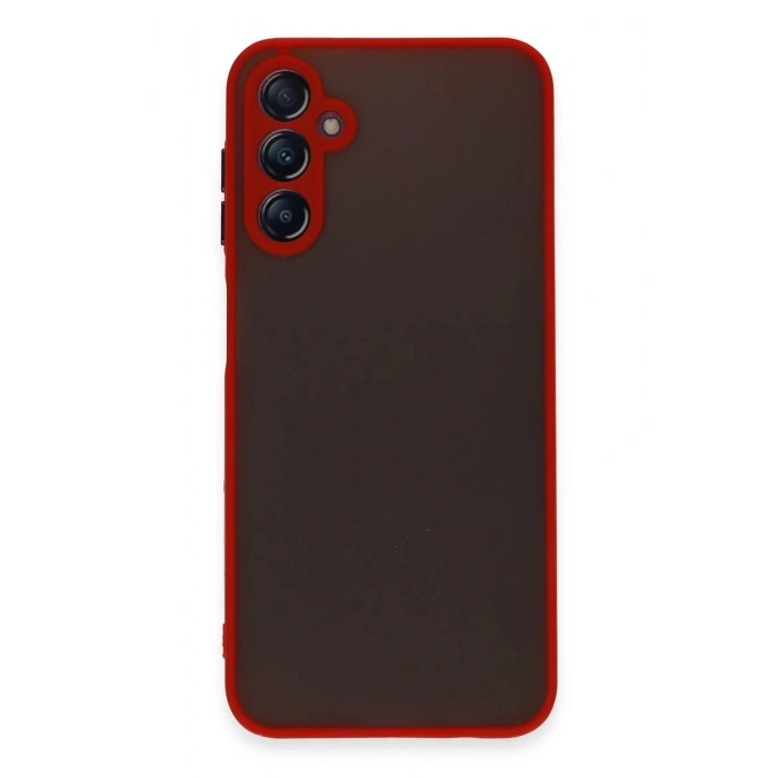 Newface Samsung Galaxy A14 4G Kılıf Montreal Silikon Kapak - Kırmızı