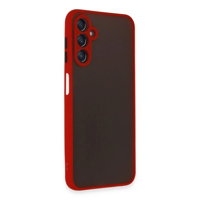 Newface Samsung Galaxy A14 4G Kılıf Montreal Silikon Kapak - Kırmızı