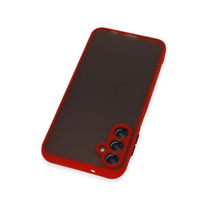 Newface Samsung Galaxy A14 4G Kılıf Montreal Silikon Kapak - Kırmızı