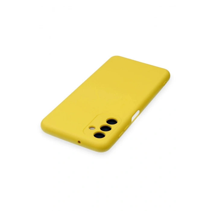 Newface Samsung Galaxy A14 4G Kılıf Nano içi Kadife Silikon - Sarı