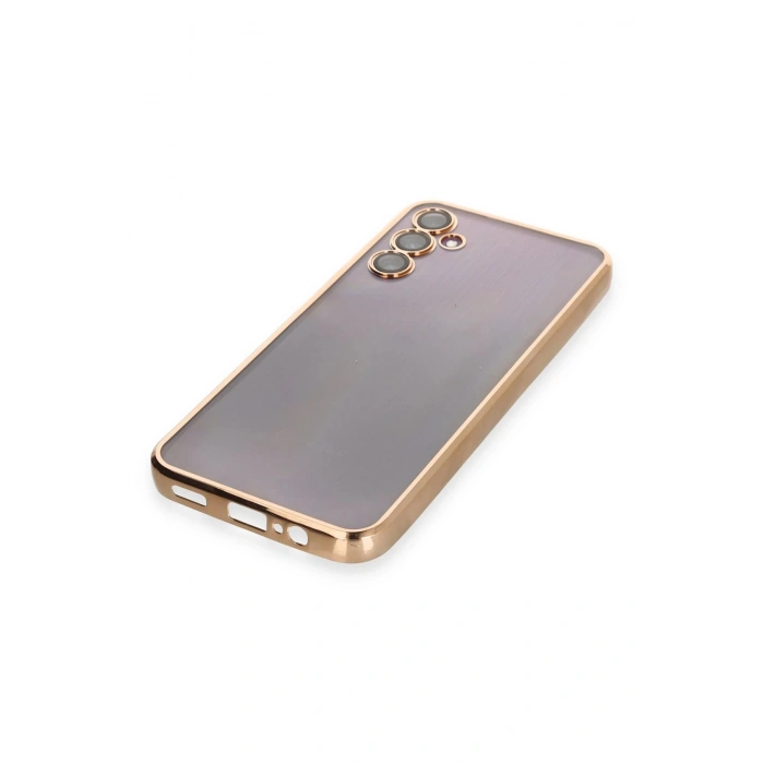 Newface Samsung Galaxy A14 4G Kılıf Razer Lensli Silikon - Gold