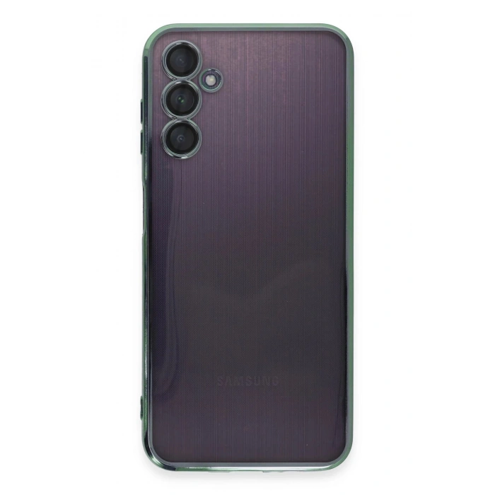 Newface Samsung Galaxy A14 4G Kılıf Razer Lensli Silikon - Yeşil