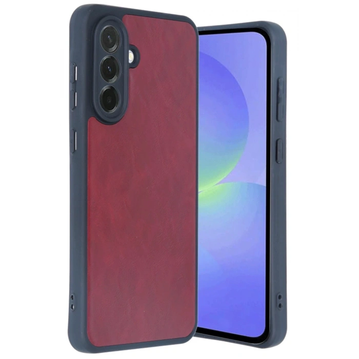 Newface Samsung Galaxy A15 4G Kılıf Aras Deri Kapak - Bordo