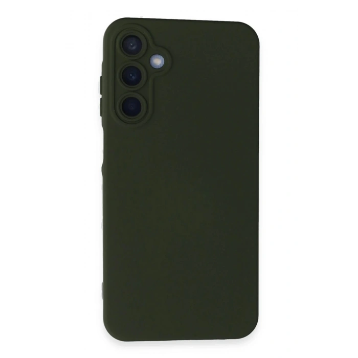 Newface Samsung Galaxy A15 4G Kılıf Nano içi Kadife Silikon - Koyu Yeşil