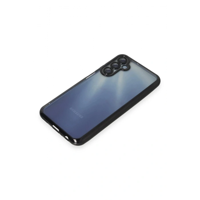 Newface Samsung Galaxy A15 4G Kılıf Razer Lensli Silikon - Siyah