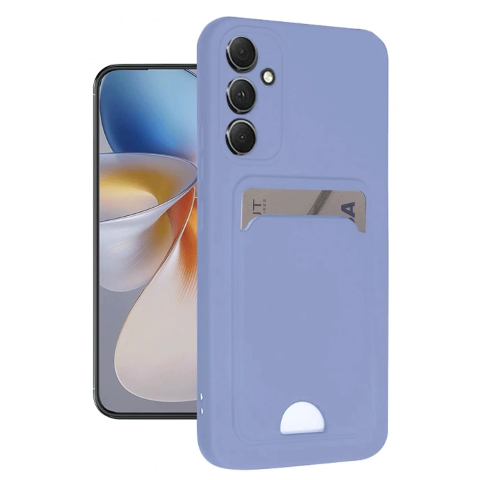 Newface Samsung Galaxy A16 5G Kılıf Kelvin Kartvizitli Silikon - Lila