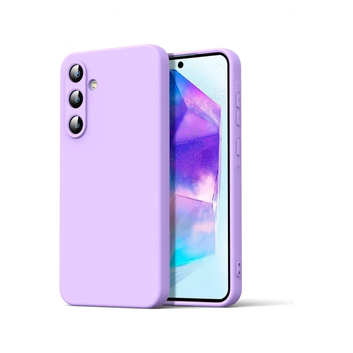 Newface Samsung Galaxy A16 5G Kılıf Nano içi Kadife Silikon - Lila