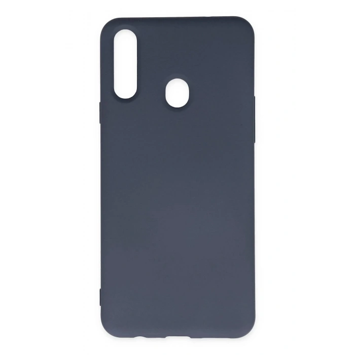 Newface Samsung Galaxy A20S Kılıf Nano içi Kadife Silikon - Gri