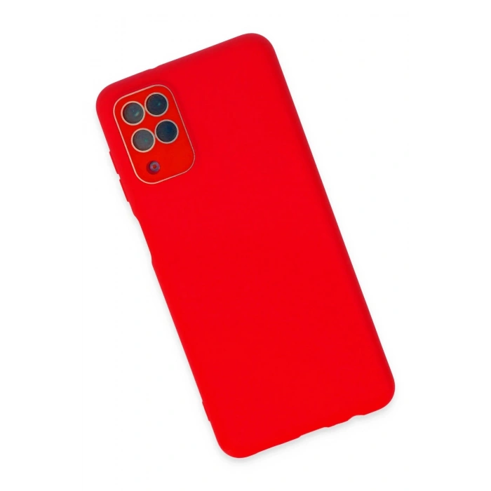 Newface Samsung Galaxy A22 Kılıf Lansman Glass Kapak - Kırmızı