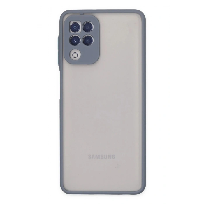 Newface Samsung Galaxy A22 Kılıf Montreal Silikon Kapak - Gri