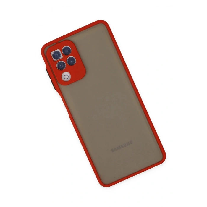 Newface Samsung Galaxy A22 Kılıf Montreal Silikon Kapak - Kırmızı