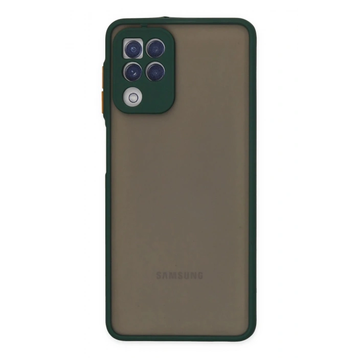 Newface Samsung Galaxy A22 Kılıf Montreal Silikon Kapak - Yeşil