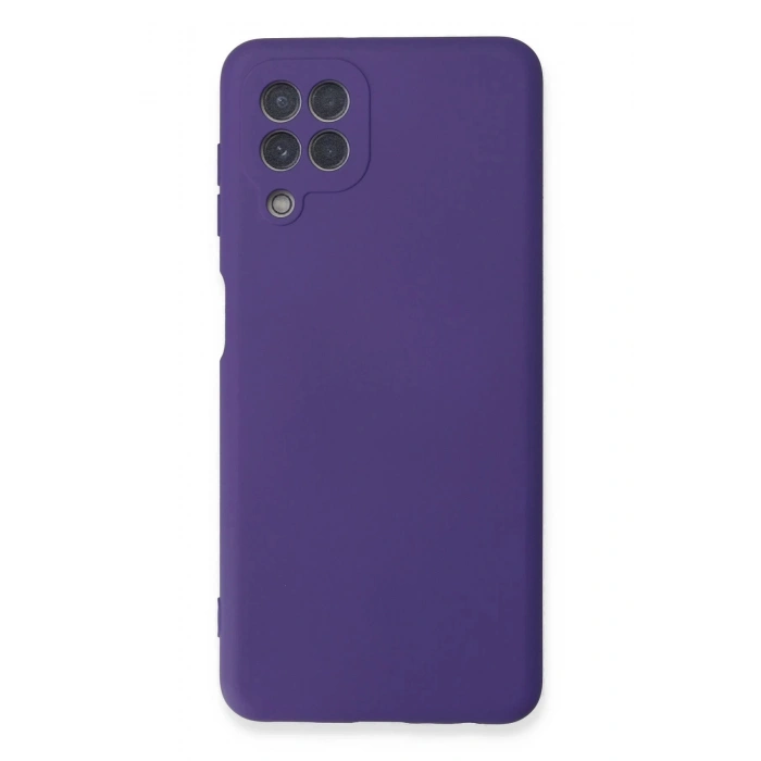 Newface Samsung Galaxy A22 Kılıf Nano içi Kadife Silikon - Mor