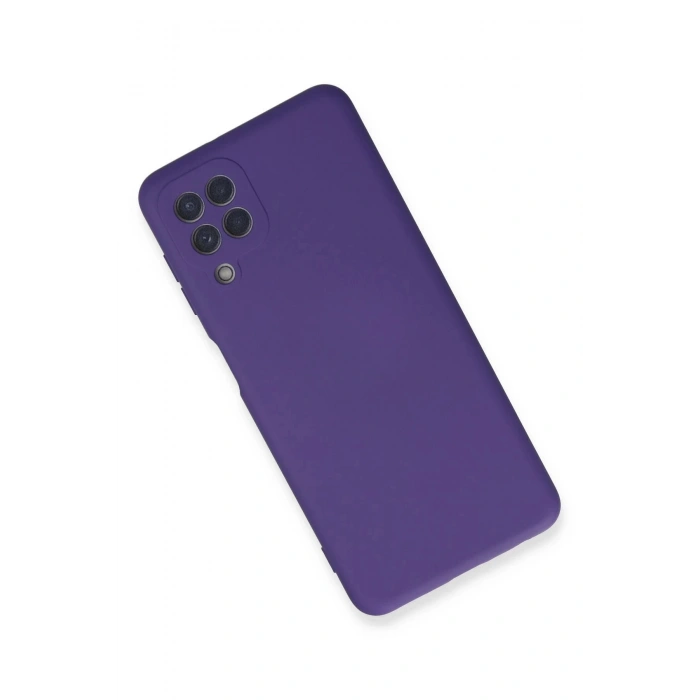 Newface Samsung Galaxy A22 Kılıf Nano içi Kadife Silikon - Mor