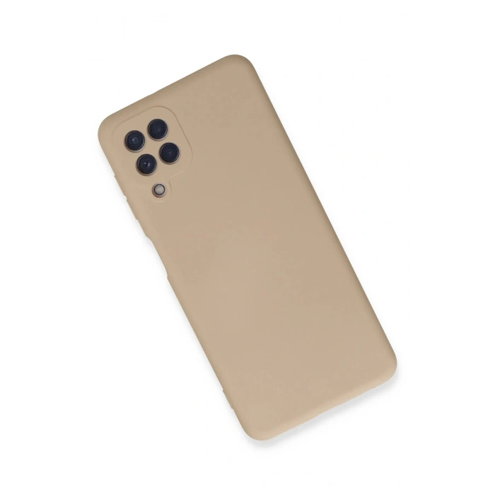 Newface Samsung Galaxy A22 Kılıf Nano içi Kadife Silikon - Pudra