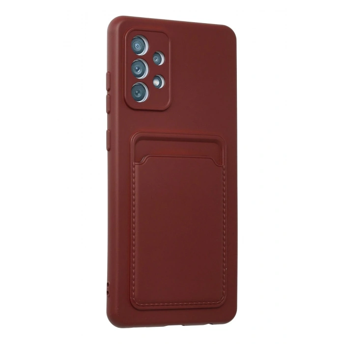 Newface Samsung Galaxy A23 4G Kılıf Kelvin Kartvizitli Silikon - Bordo