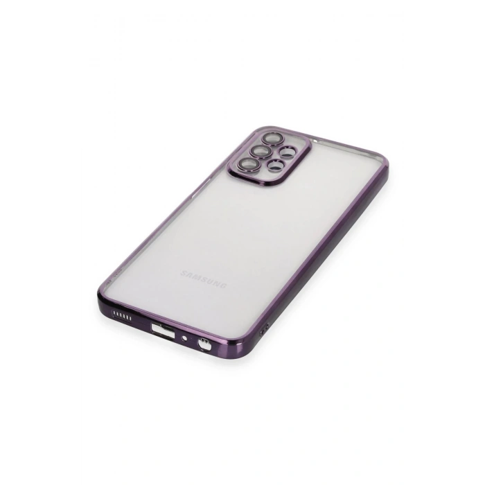 Newface Samsung Galaxy A23 4G Kılıf Razer Lensli Silikon - Mor
