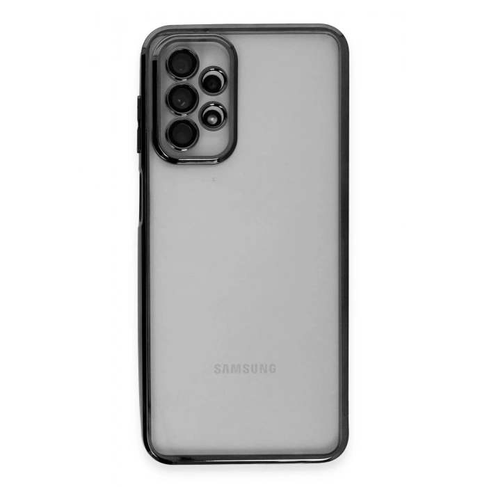 Newface Samsung Galaxy A23 4G Kılıf Razer Lensli Silikon - Siyah