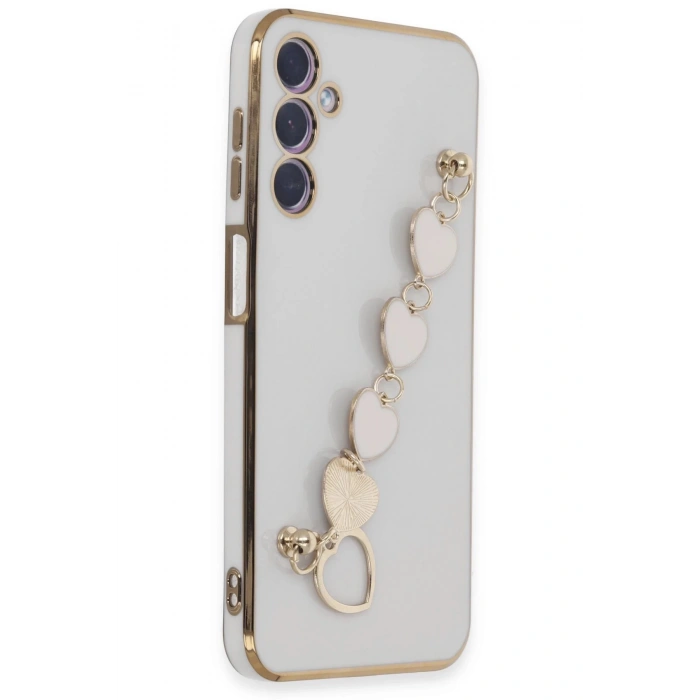 Newface Samsung Galaxy A24 4G Kılıf Esila Silikon - Beyaz