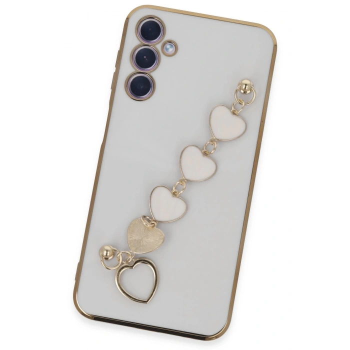 Newface Samsung Galaxy A24 4G Kılıf Esila Silikon - Beyaz