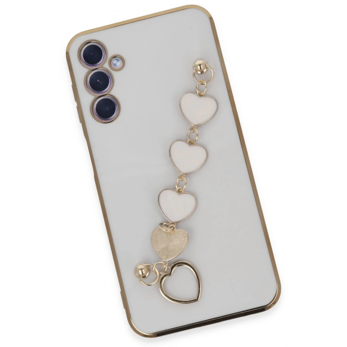 Newface Samsung Galaxy A24 4G Kılıf Esila Silikon - Beyaz